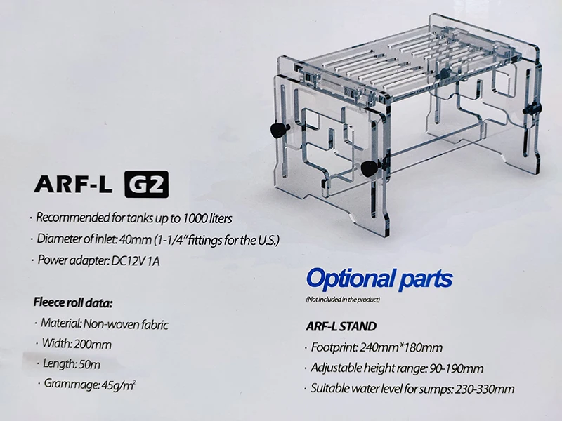 Bubble Magus ARF G2 Automatic Roller Filter Aquarium Fish Tank Auto Fleece Sump Filtration System ARF-L-G2 ARF-M-G2 6