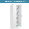 70" Storage Cabinet Freestanding Pantry Cabinet w/2 Doors & 5 Shelves White 2