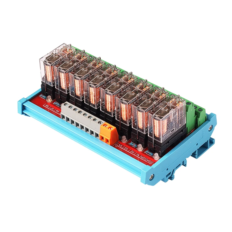 

8-Channel 2NO 2NC Relay Module DC 12V/24V 5A With G2R-2 Compatible with NPN/PNP for Packaging Machine