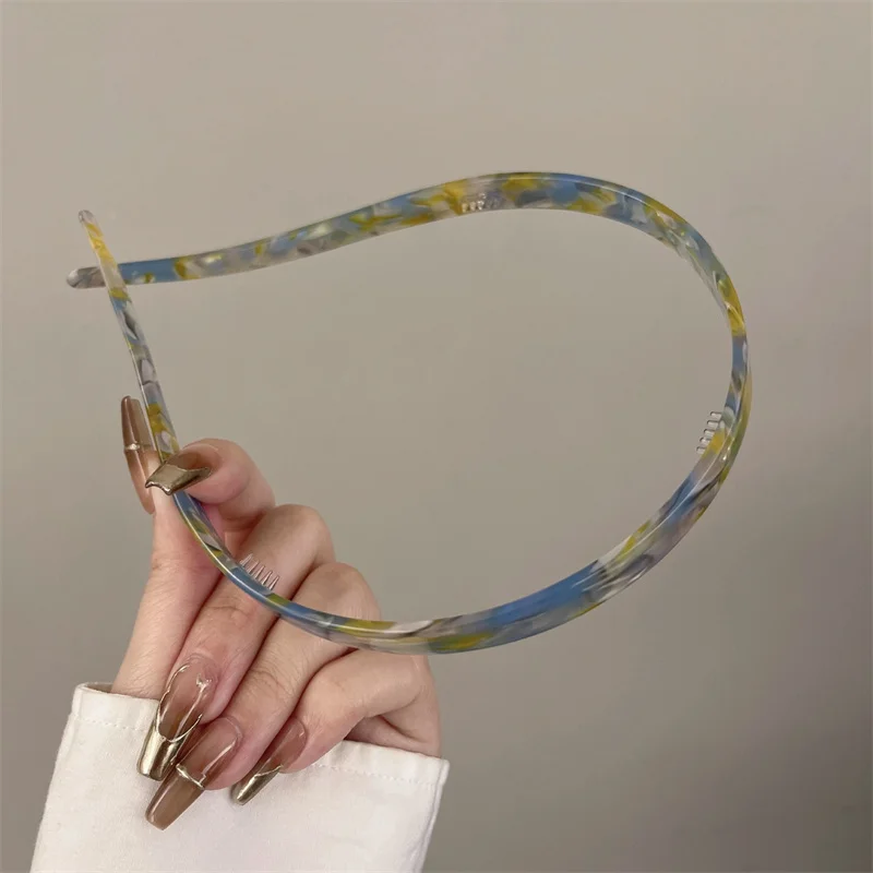 1 Damen-Haarschmuck mit nicht klemmende Ohrknochen, Essigsäure-Stirnband, Stirnband, High-End-Haarband für Mädchen, 2024, neuer Sommer, elegant – Detail 9