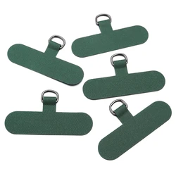 5 - Piece Detachable Colorful Phone Lanyard Set with Metal Ring Clips & Hang Cords (Dark green)