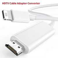 HDTV Cable For iPhone 14 13 1080P Digital AV Adapter Sync Screen Connector HDMI-Compatible Cable HD Video Projector Monitor