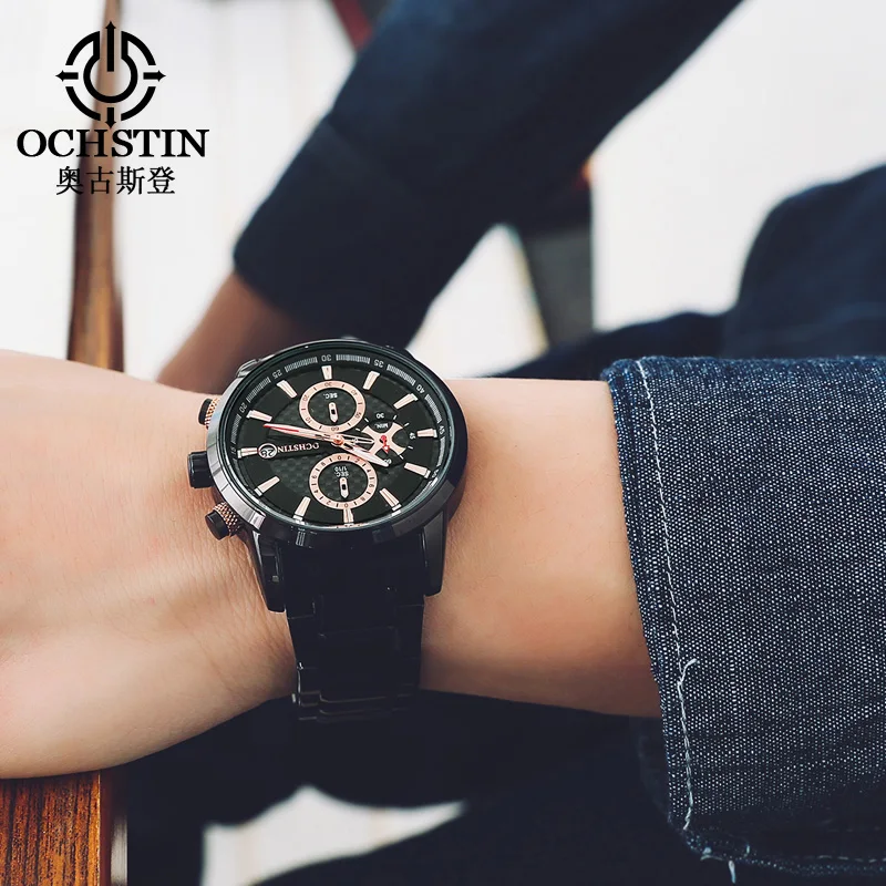 Fashion Mens Watches Luxury Silver Stainless Steel Quartz Wrist Watch Man Business Watch for Men Calendar Clock Reloj Hombre