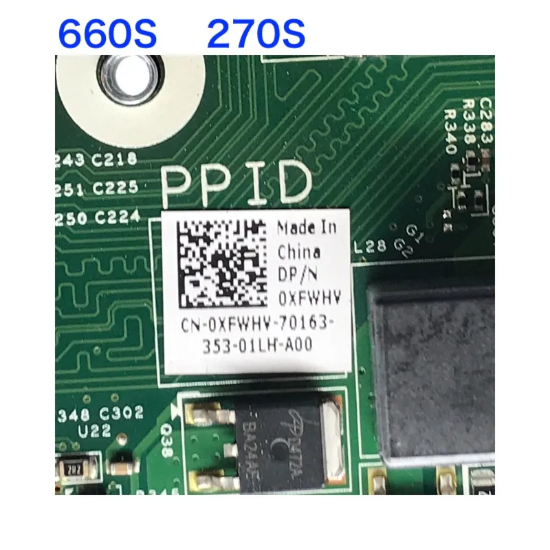 Placa base para Dell 660S Vostro 270S, DIB75R 11061-1 CN-0XFWHV XFWHV 0XFWHV, placa base 100% probada, funciona completamente, Envío Gratis