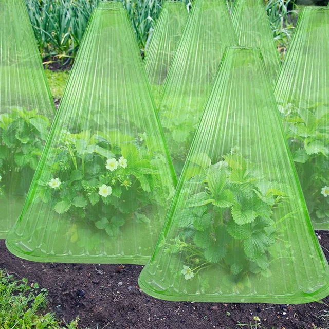 10 Darabos Növényi Burkolat Újrahasznosítható, Áttetsző Átlátszó, Üvegházhatású Csengő Növények Kerti Ruha Udvari Készletek - Image 3
