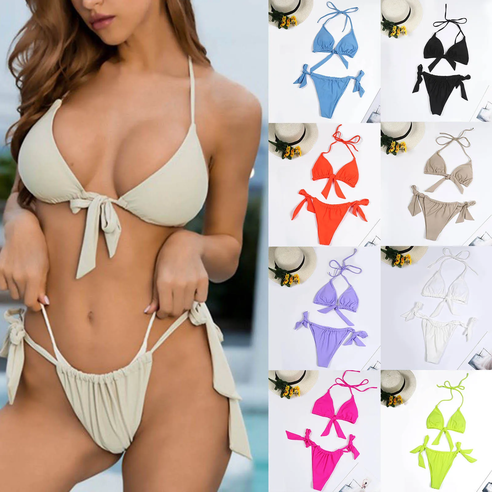 Women's Sexy Bikini Swimwear Bathing Suit Triangle Swimsuit Hawaii