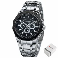 CURREN 8084 Watch Luxury Fashion Men's Quartz Watch Silvery Stainless Steel Strap Analog Display Wristwatch for Male 3