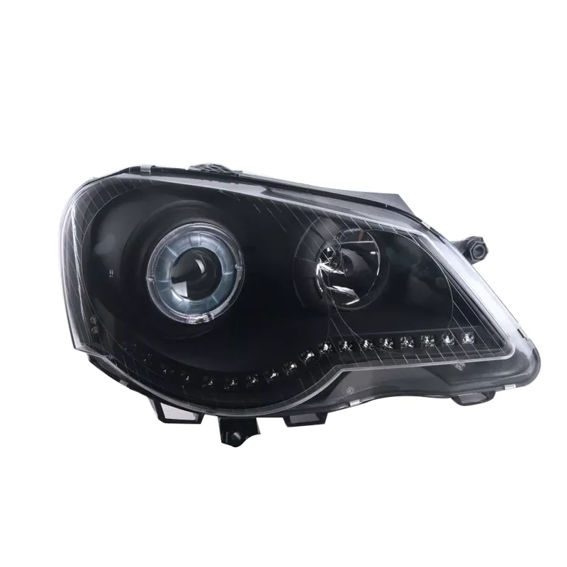 

KSEEK Auto lighting system Black car Head Light with LED for VW Polo V 05-06