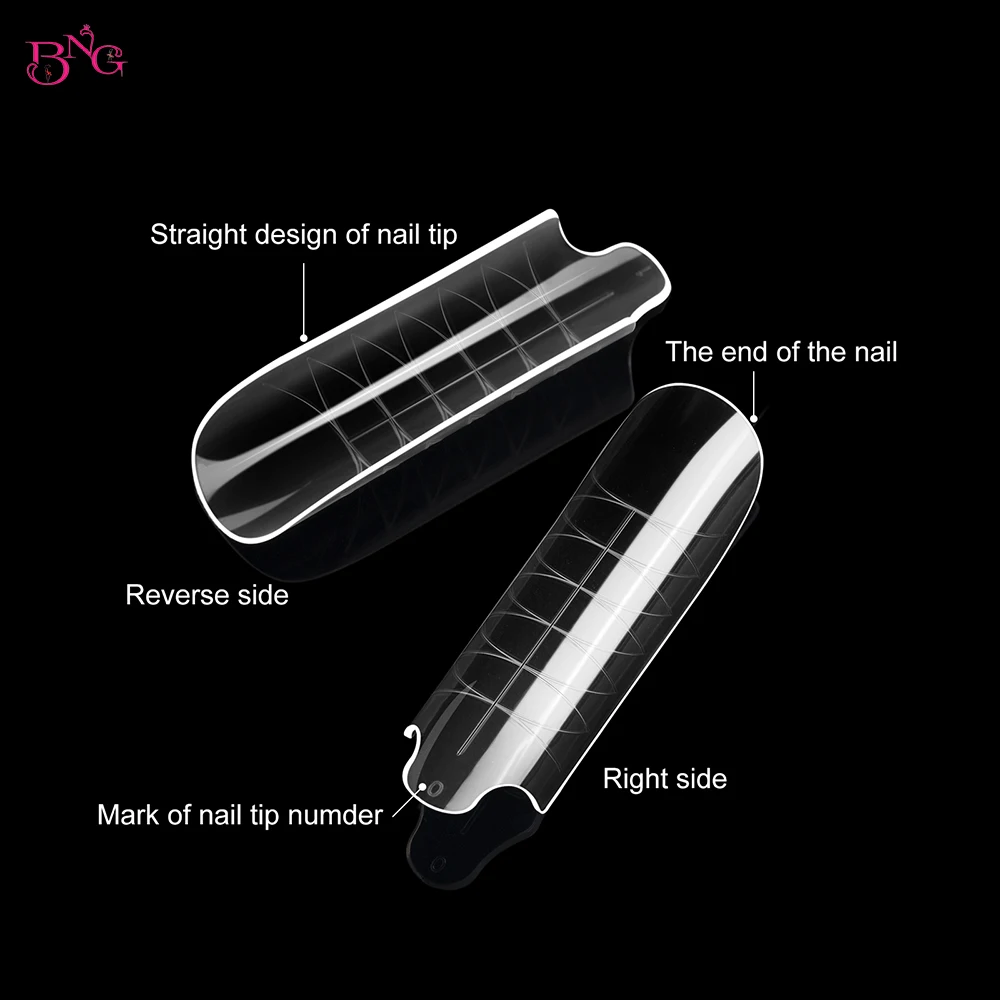 BNG Dual-Nagelformen 120 Stück - 12 Größen, Für Gel-Builder, Acryl, DIY Nageldesign