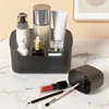 Organizer Desktop Storage Box Transparent Cotton Swab Container Makeup Brush Holder Bathroom Accessories Cosmetic Storage Box 1