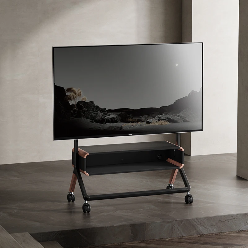 Tv Lcd Smart Screen Floor Mobile Trolley Home Tv Cabinet 55 65 75 Pollici