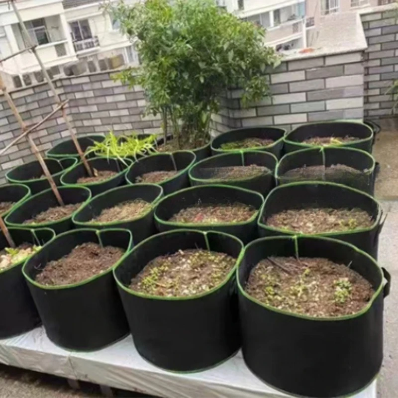 Vegetable/Flower/Plant Grow Bags 2/3/5/7/10 Gallon Thickened Non-Woven Grow Bags Aeration Fabric Pots Handles Flower Pot