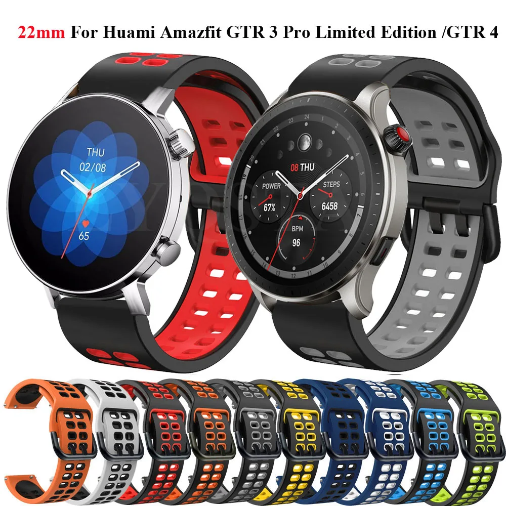 20 22Mm Cinturini Per Bracciale Per Huami Amazfit Gtr 4 Gts 4 Mini Smartwatch Cinturino In Silicone Per Amazfit Gtr 3 Pro Limited Edition