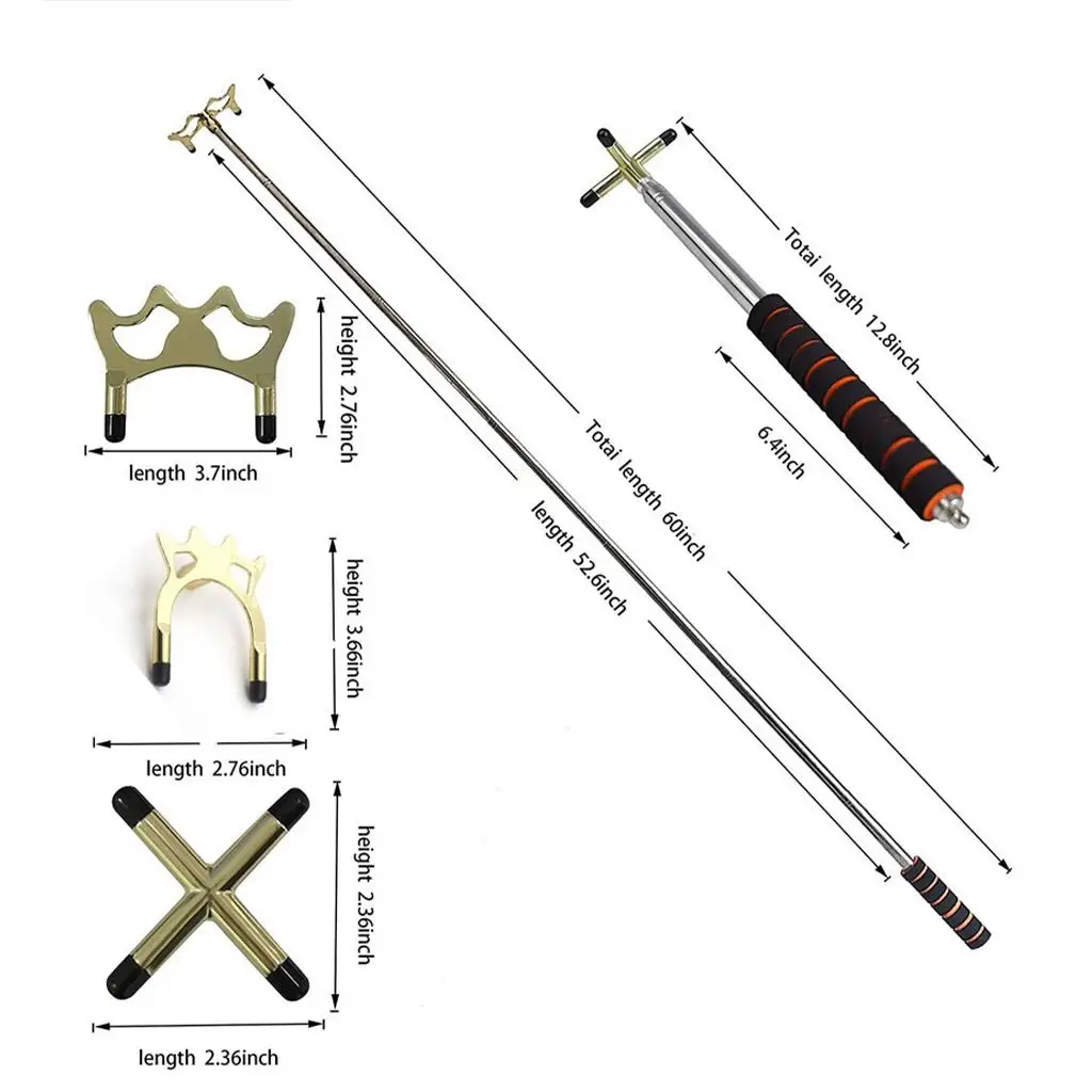 Stainless Steel Telescopic Billiards Pool Cue Bridge Stick with Bridge Head Billards Short Billard Replacement Holder Kit billiard shaft billiard bridge stick