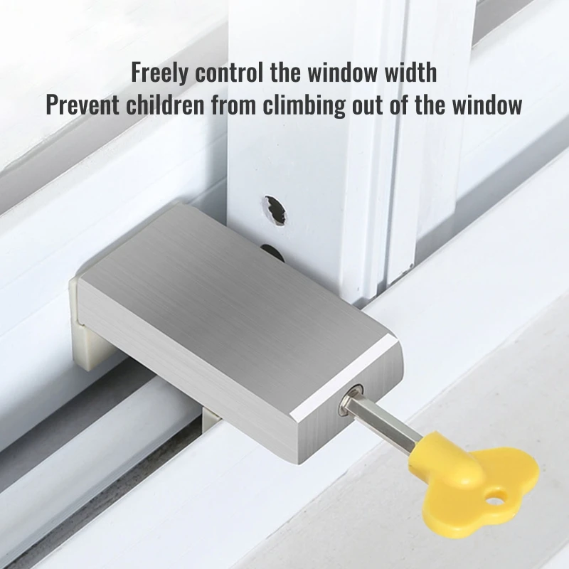 2x Adjustable Window Security Locks Sliding Sash Stopper Child Safety for Protec window lock
