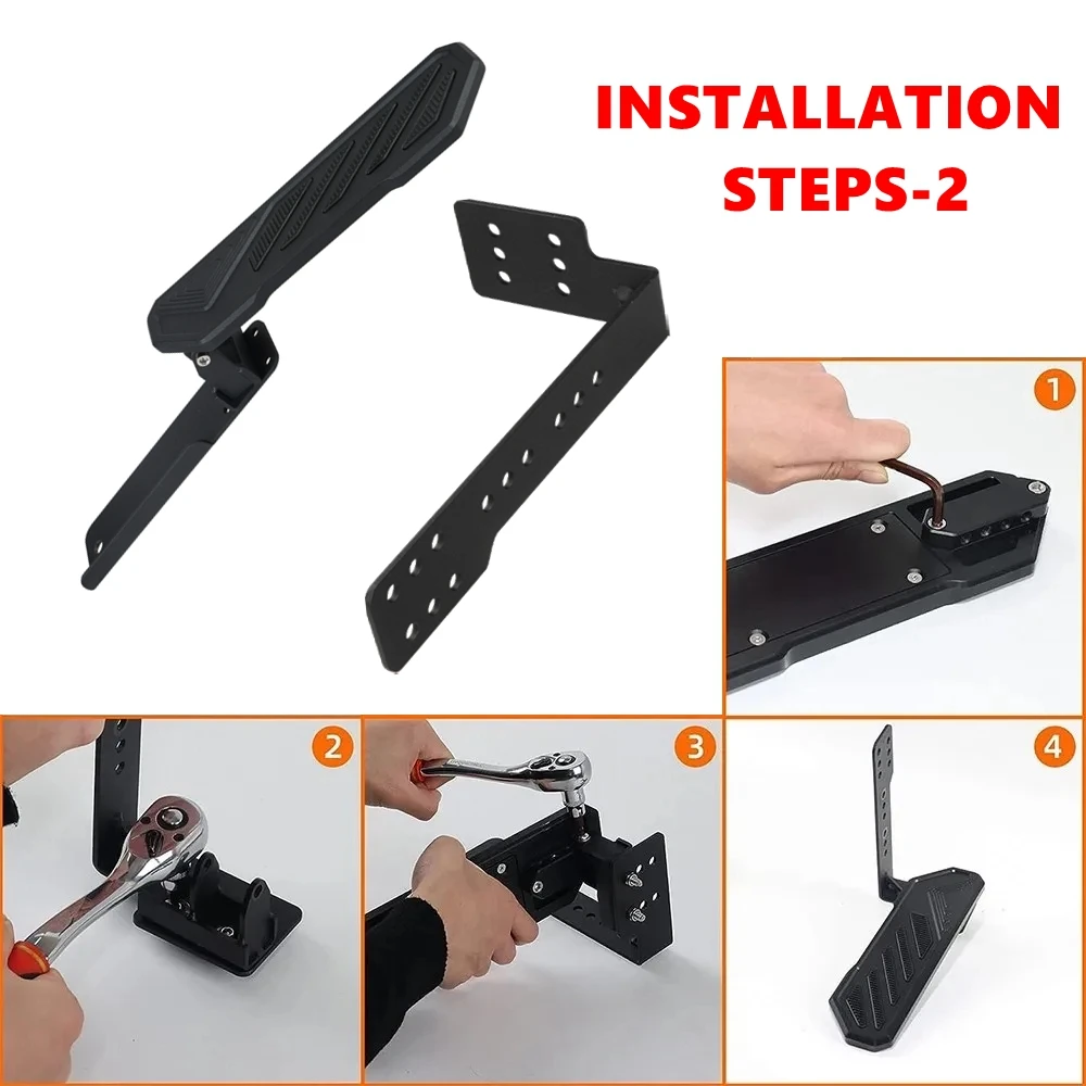 Kit Repose-Pieds Jeep Wrangler JL/JLU/Gladiator 2018-2022 - Accélérateur, Frein, Embrayage Antidérapant