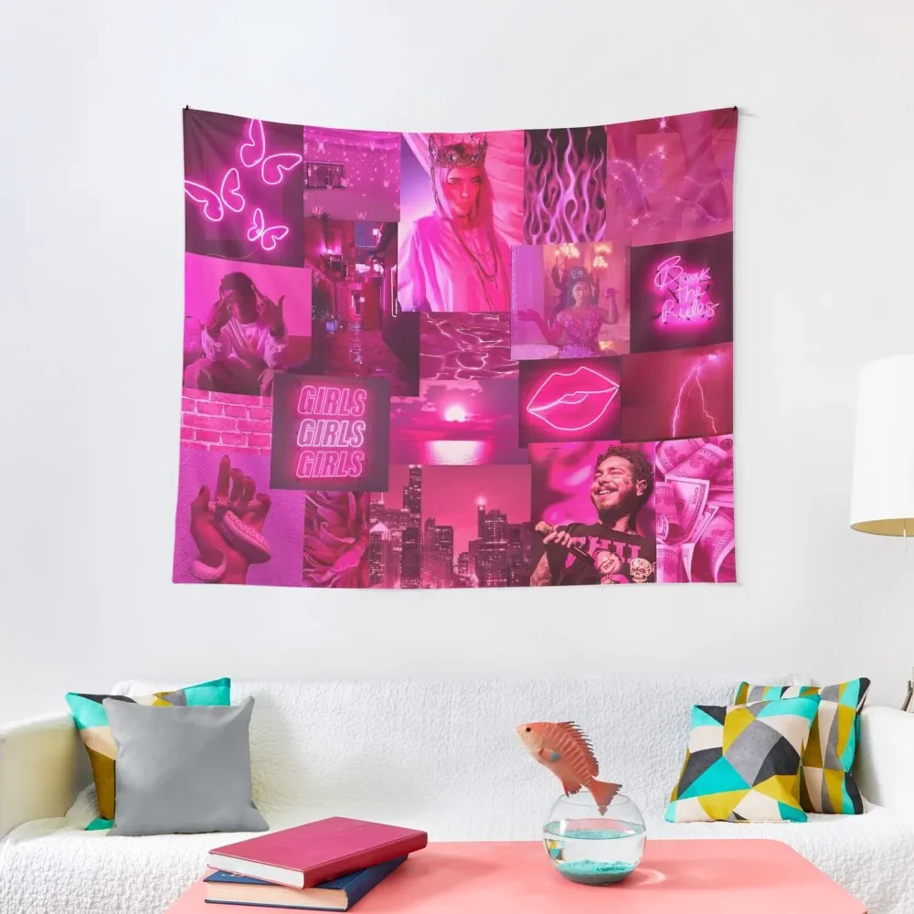 

Dark Pink Aesthetic Collage Tapestry Home Decor Aesthetic Decoration Room Decor Home Wallpaper Bedroom Tapestry