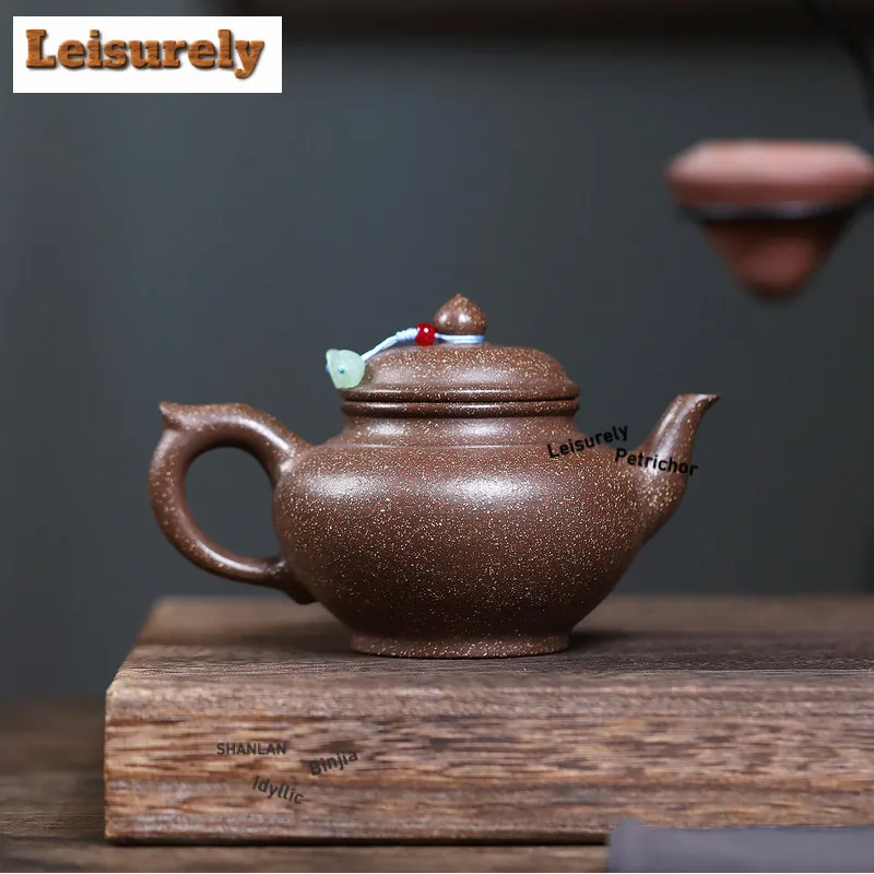 300ml Yixing Purple Clay Teapots Handmade Laughing Sakura Pot Raw Ore Multi-coloure Section Mud Tea Maker Kettle Zisha Tea Set