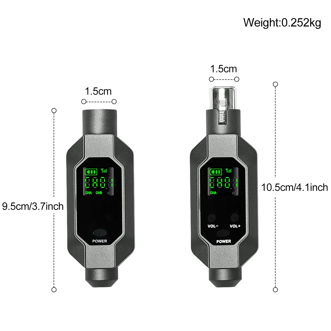 Wireless Microphone Converter XLR Transmitter and Receiver Microphone Wireless System for Dynamic Microphone for wired Mic