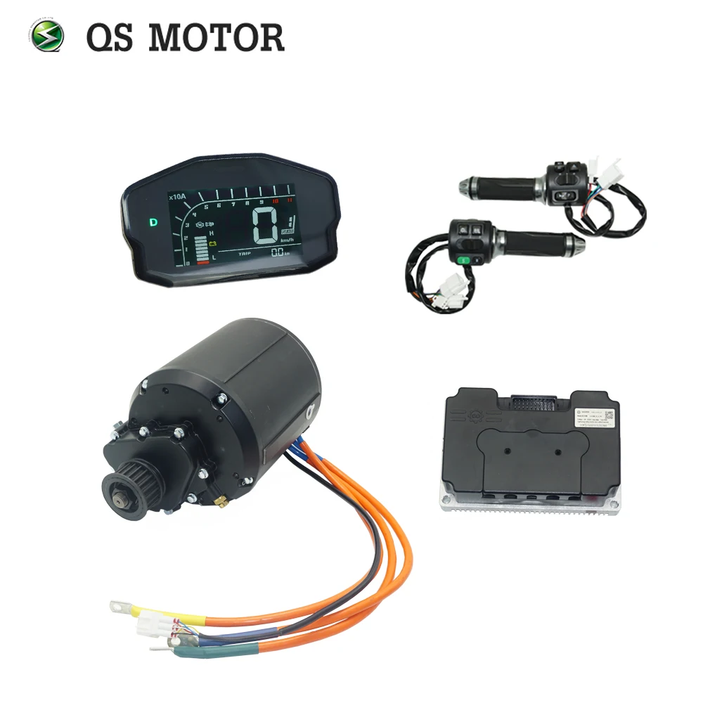 

QS MOTOR QS138 90H V3 4000W Liquid Cooled Mid Drive Motor Kits with Fardriver ND72680 Programmable Controller for E-Motorcycle