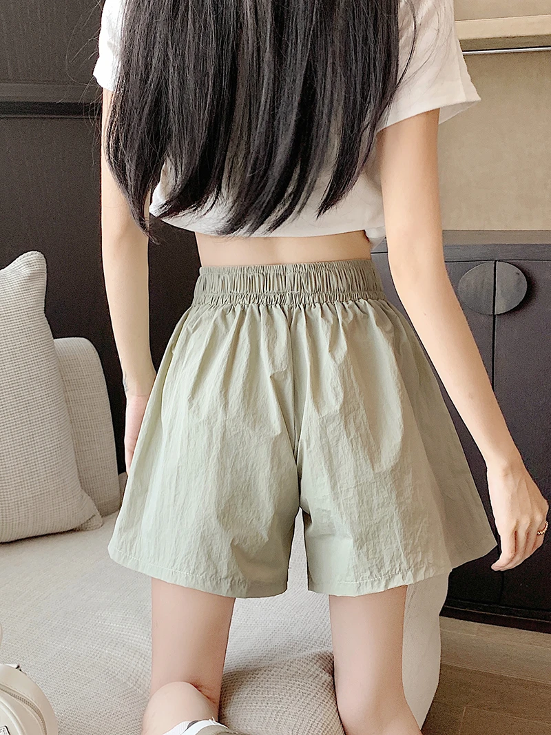 New Women's Kerea Style Design Pants, Pocket Work Pants, Loose, Wide Leg, Casual, Spring, Summer