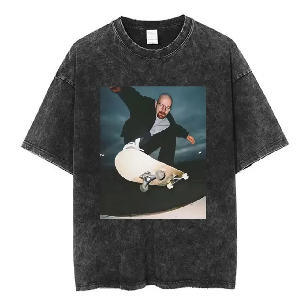 Breaking Bad Better Call Saul T Shirt y2k Washed Black Graphic Tee Mens Unisex