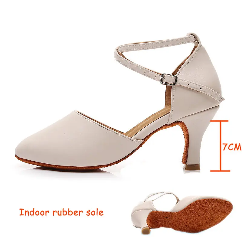 Women's White Latin Dance Soft Sole Sneakers and Heels