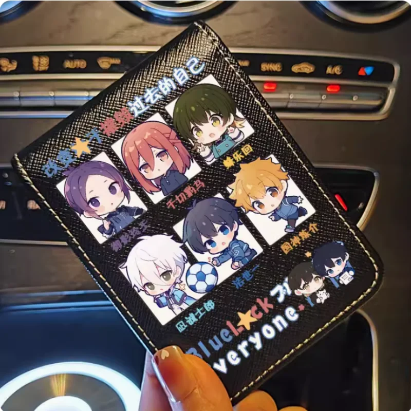 Anime BLUE LOCK Chigiri Hyoma Mikage Reo Cartoon Fashion Wallets PU Purse Card Holder Money Bag Gift B720 Cosplay