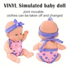Simulation Reborn Dolls Baby Dress Up Soft Rubber Silicone Doll For Girls Toddler Kids Birthday Gift 4