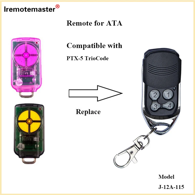 For ATA PTX5v1 PTX5 Compatible Garage/Gate Door Remote Control GDO