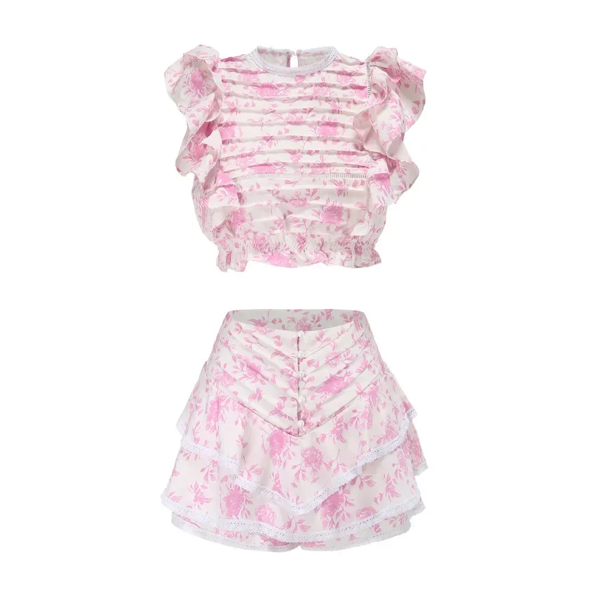 Pre-Order Floral Ruffle Top & Shorts Set – Rapife SS26 main image 0