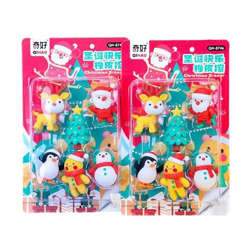 

Christmas Assembled Eraser Cute Good-looking Christmas Decoration Decoration Primary School Student Cartoon Eraser