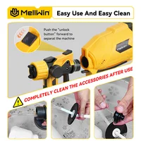 ⁦פיסטולט נטען נייד  MELLWIN בנפח 1000 מיליליטר עם דיזות 4 גדלים, מתאים לבית עם סוללת Makita 18V⁩ – תמונה ⁦6⁩