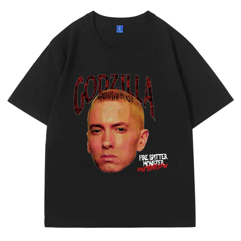 

Hip Hop Eminem Rap T-shirt Fashion Vintage Harajuku Style Short Sleeve T Shirt Men Women Oversized Streetwear Tee Shirts Tops