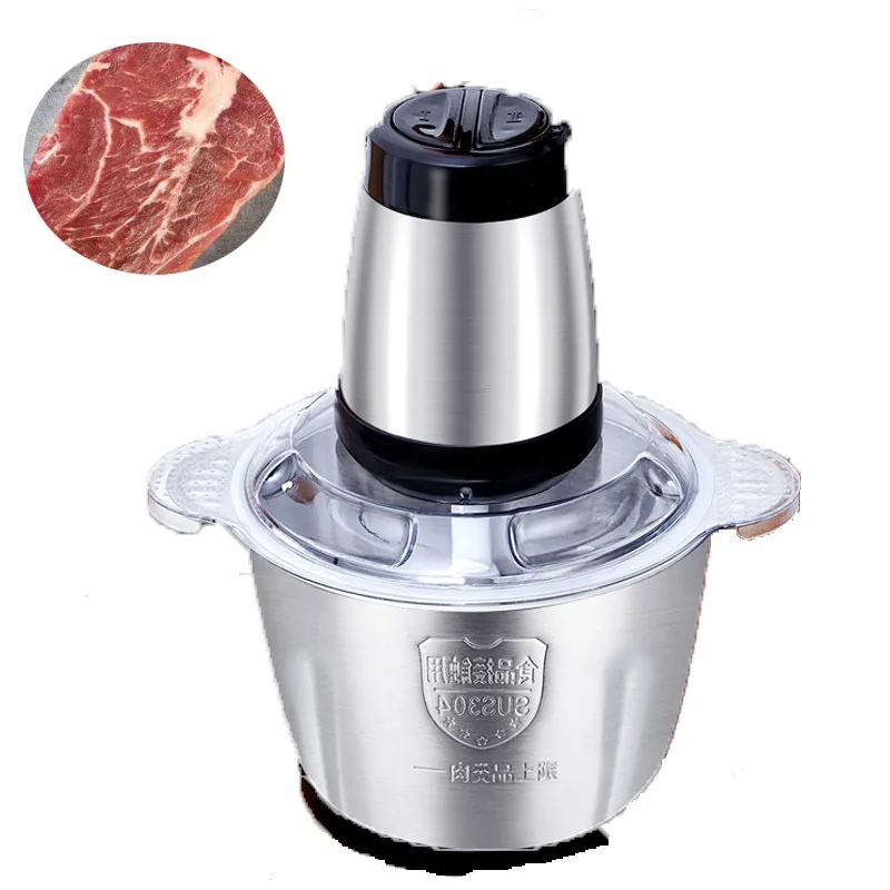 

Electric 3L Meat Grinder Convenient handle All copper motor Food Crusher Minced Garlic, Chili Sauce, Supplementary Food, Fruits