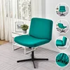 Wide Back Chair Cover Armless Office Desk Swivel Chair Slipcovers Stretch Spandex Computer Seat Covers Solid Color Home Study 1