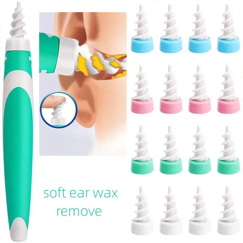 

Soft Silicone Helicoid Ear Cleaner Ear Wax Remover Tool Ear Care Tools Replacement Tips Spiral Earwax Cleaner Health Ear Cleaner