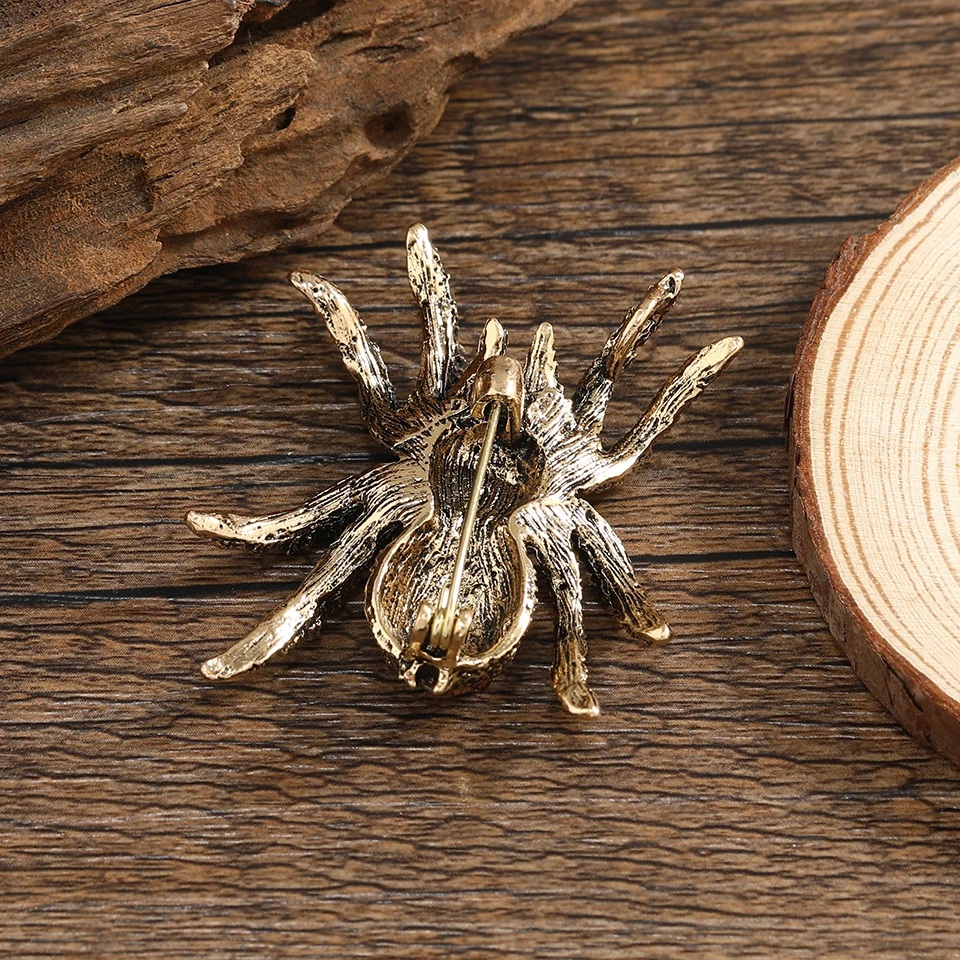 vintage spider brooch