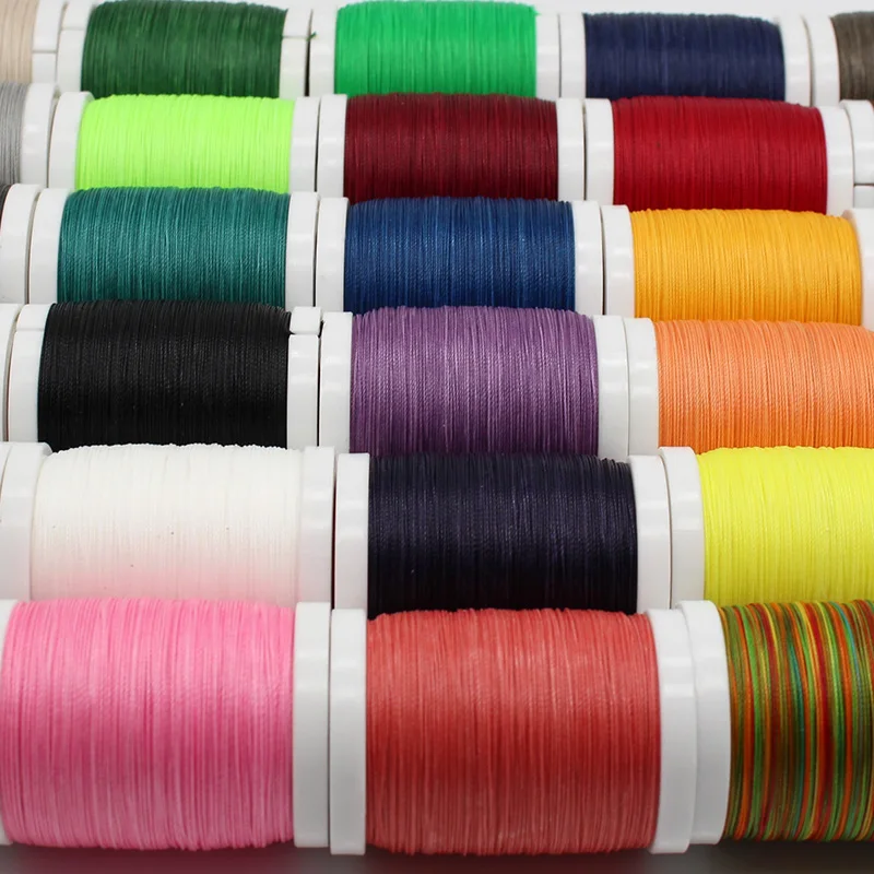 Waxed Flat Thread Wax String Cord 30m / 50m 0.8mm 100% Polyester Yarn Cord  Hand Stitching Diy Threads For Leather Sewing Craft - Thread - AliExpress