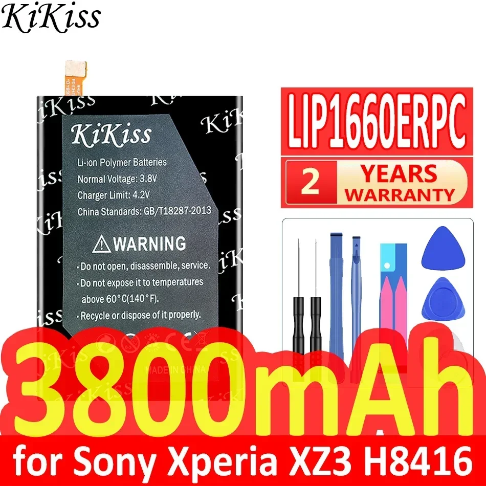 3800Mah Kikiss Potente Batteria Lip1660Erpc Per Sony Xperia Xz3 H8416 H9436 H9493 Bateria