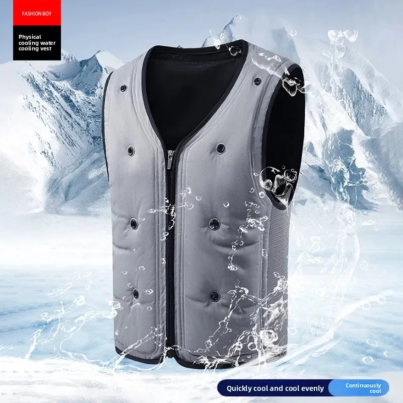 COMXZ Men Women Cooling Vest Water Cooling System Outdoor Hiking Fishing Travel Physical Cooling Work Jacket Summer Breathable