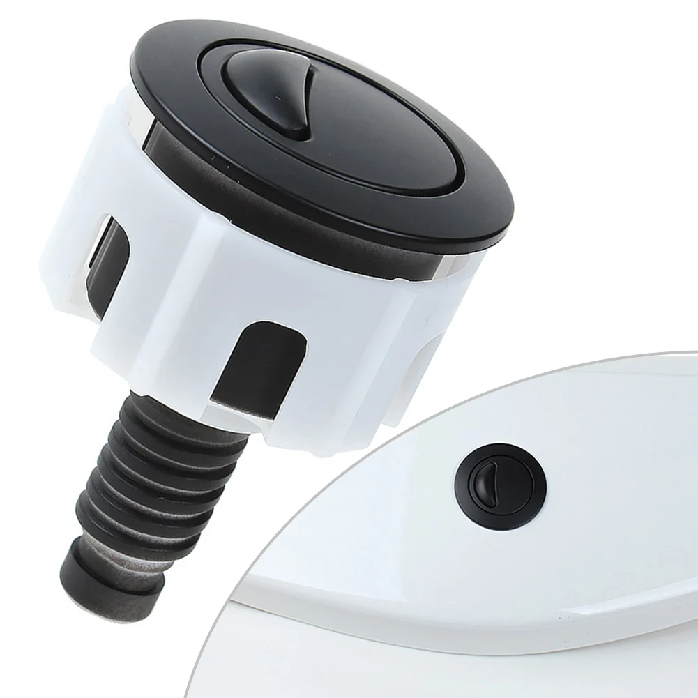 Switch Push Button 38-49mm ABS Accessories Black Bthroom Toilet Cover Dual Flush Home Improvement toilet cover accessories