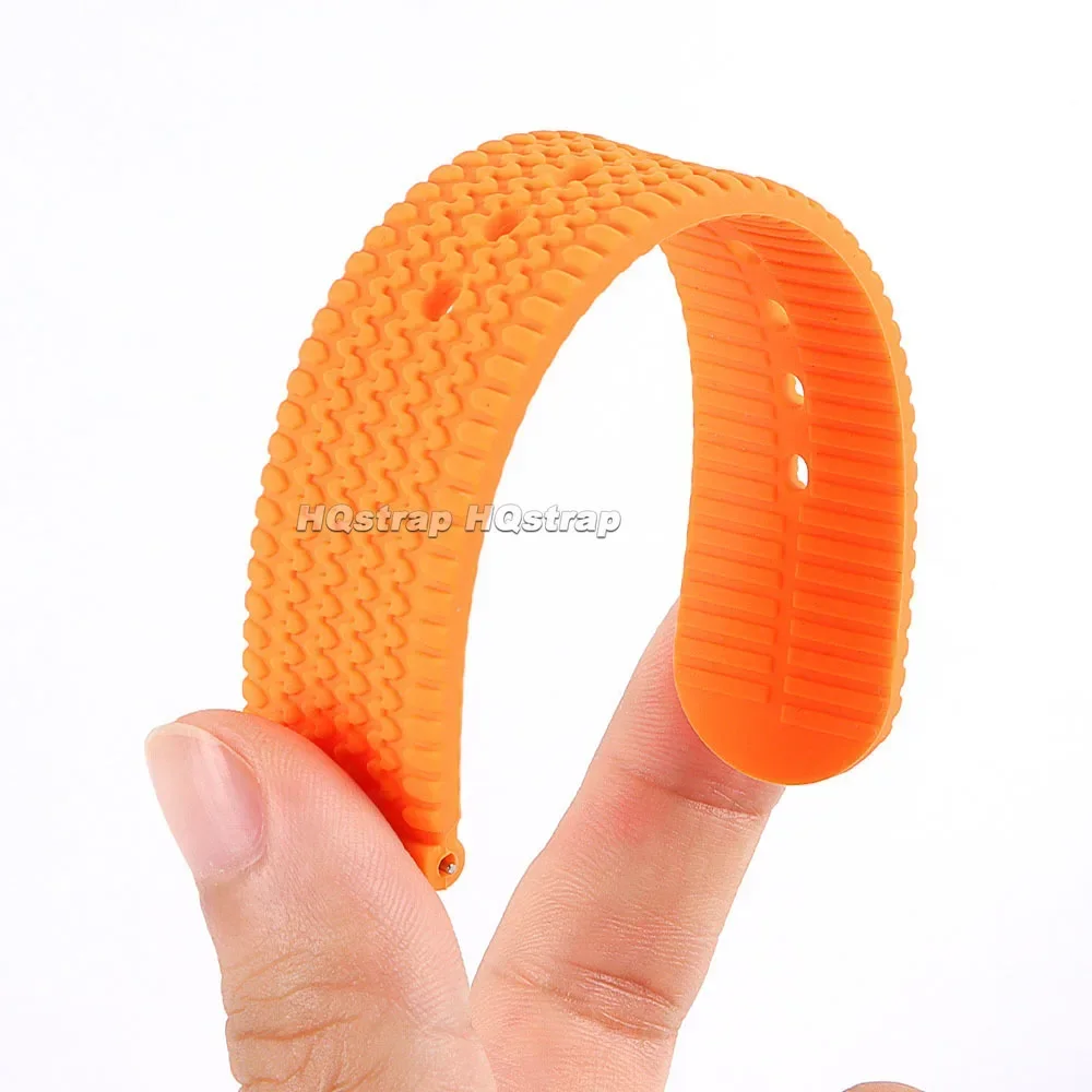 Sporty Waterproof Silicone Watch Strap – Quick Release Rubber Wristband in Multiple Sizes