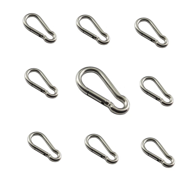 Marine Stainless Ss304 Snap Hook Carabiner Din5299c Climbing Mountain Spring  Snap Hooks Snap Carabiner Hook 20pcs 6*60mm 7*70mm - Hooks - AliExpress