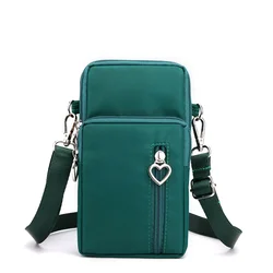 Waterproof Nylon Multifunction Crossbody Bag for Women - Casual Small Bag & Sports Purse (Green)