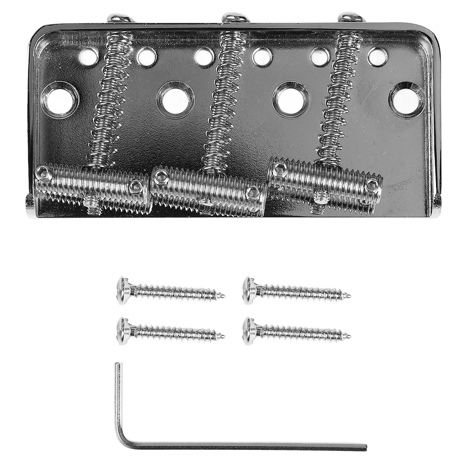

Metal Bass Bridge Chrome Metal High Hardness Noiseless Electric Guitar Bridge For Replacement