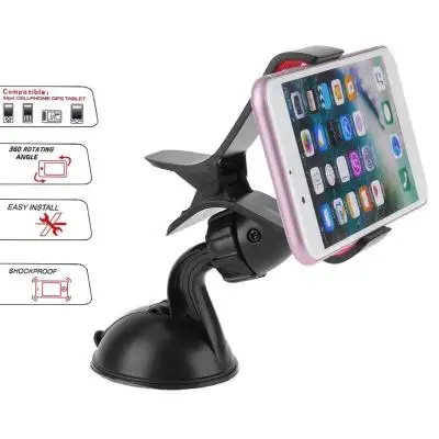 

Car Phone Holder 360 Degree Rotation Multifunctional Auto Dashboard Windshield Clip Mount Stands Universal Cell Phone Bracket