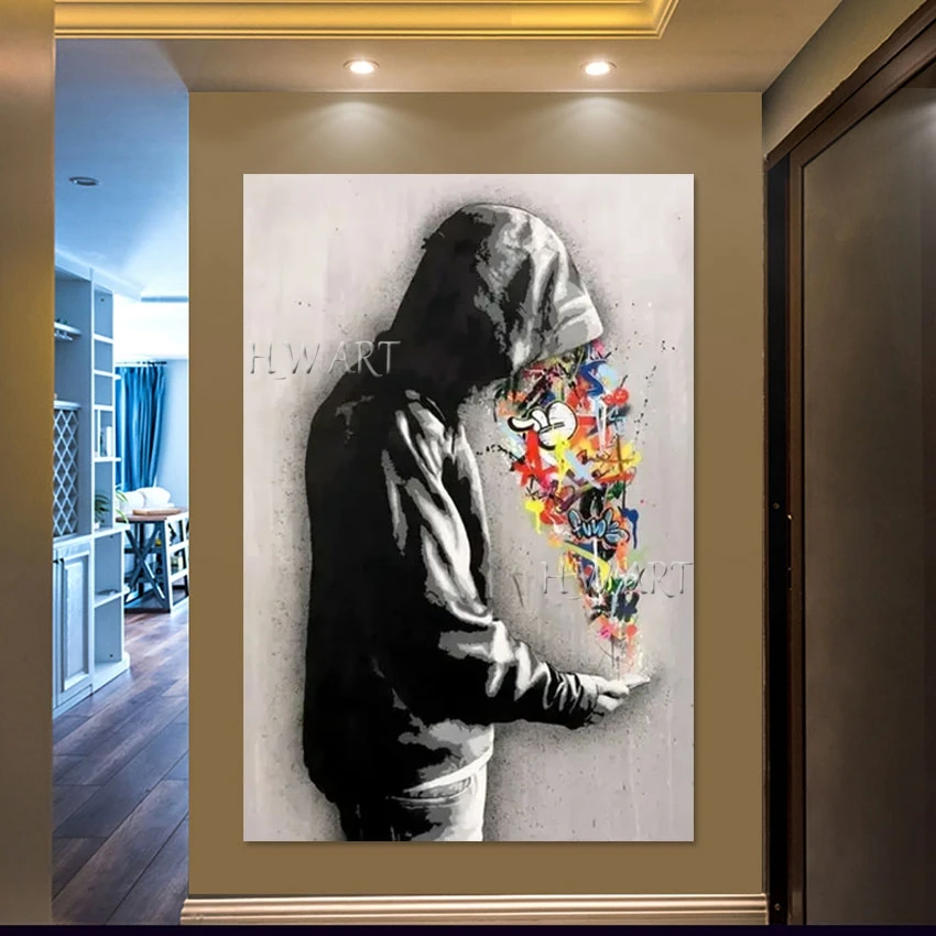 

Figure Oil Paintings Canvas Poster Decor Picture Latest Arrival Abstract Colorful Textured Design Art Frameless Wall Hanging