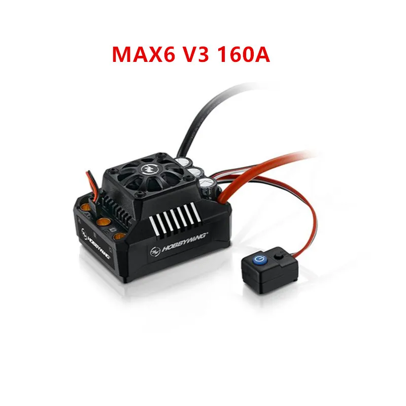 

Hobbywing EzRun Max6 V3/ Max5 V3/MAX10 SCT 160A / 200A /120A контроллер скорости водонепроницаемый бесщеточный ESC для 1/6 1/5 RC автомобиля