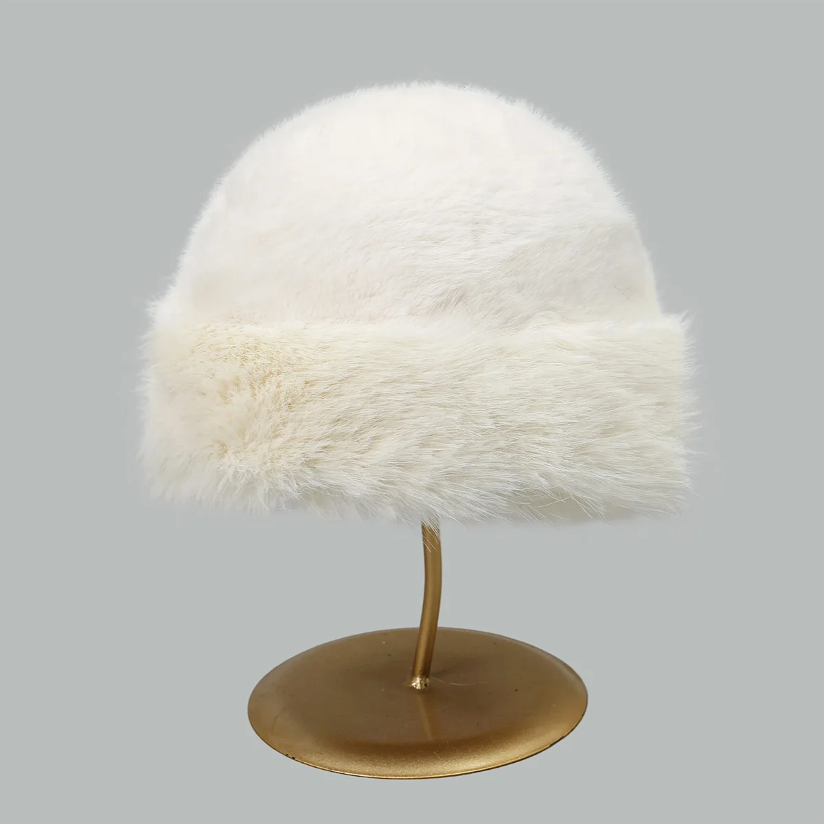 Neue warme Damen-Wintermütze, flauschiges Fell, Fischerhut, Plüsch-Fischerhut, verdickt, kalt, verschneite Tag, Panama-Kappe, solide, winddichte Kopfbedeckung – Detail 12